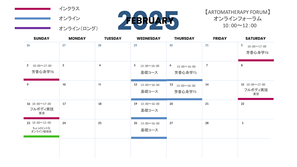 スケジュール　2025年2月